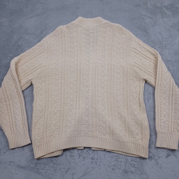 Vintage Sears‎ Sweater Mens XL Beige Kings Road Cardigan Knit 70s - Picture 5 of 7